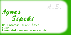 agnes sipeki business card
