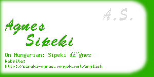 agnes sipeki business card